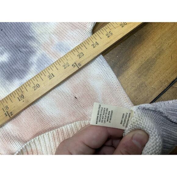 Gilded Intent Tie Dye Holes Ripped Sweater Women's Size Small Grunge Boho Chic - Picture 9 of 11